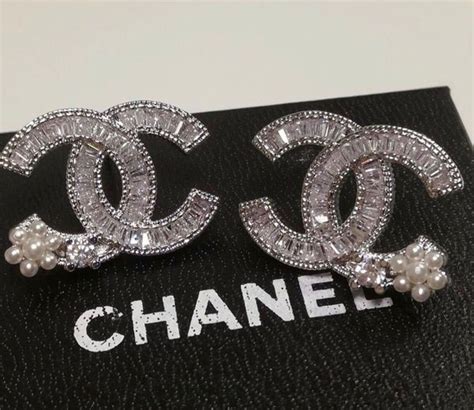 chanel diamond earrings spelled out|chanel diamond earrings cc price.